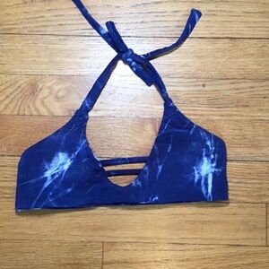 Midori Blue Tie-Dye Bikini Top